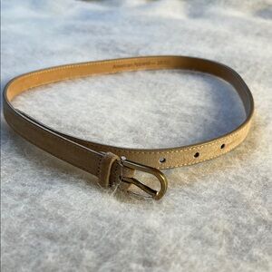 American Apparel Slim Suede Belt in Tan - Size 28 / XS